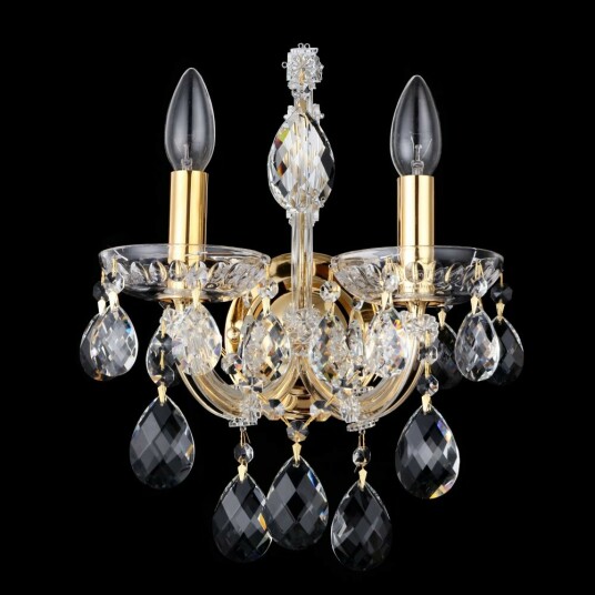 Фото Бра Crystal Lux ISABEL AP2 GOLD/TRANSPARENT