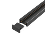 Фото 3 Шинопровод однофазный с питанием и заглушкой Crystal Lux CLT 0.11 01 L1000 BL