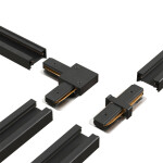 Фото 4 Шинопровод однофазный с питанием и заглушкой Crystal Lux CLT 0.11 01 L1000 BL