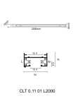 Фото 1 Шинопровод однофазный с питанием и заглушкой Crystal Lux CLT 0.11 01 L2000 BL