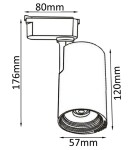Фото 1 Cветильник трековый однофазный Crystal Lux CLT 0.31 007 10W BL