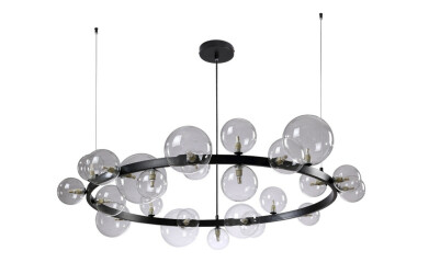 Фото Люстра Crystal Lux AGATA SP24 V2 BLACK/TRANSPARENTE