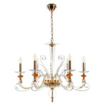 Фото Люстра Crystal Lux CATARINA SP6 V2 GOLD/TRANSPARENT-COGNAC