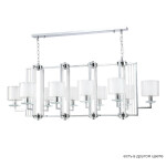 Фото Люстры Crystal Lux NICOLAS SP10 L1300 NICKEL/WHITE