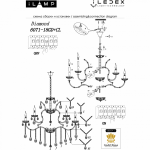 Фото 1 Светильник подвесной iLamp Diamond 6071-18 GD+CL