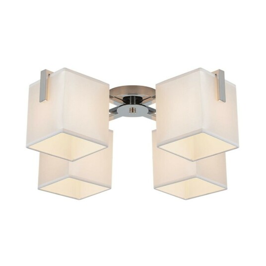 Фото CL465141 Стенли Хром+Белый Св-к Люстра