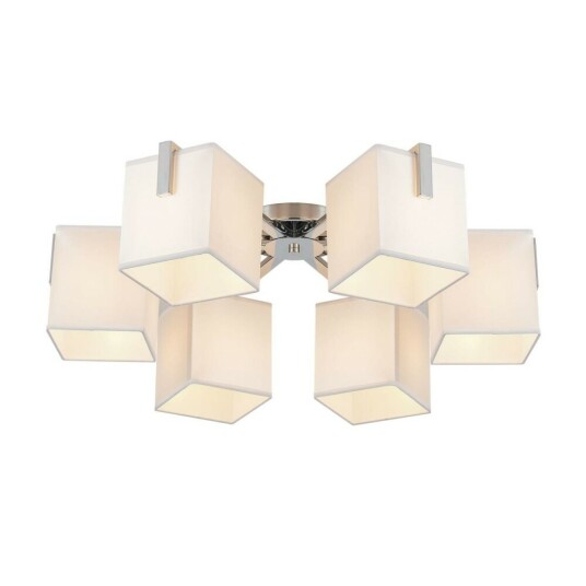 Фото CL465161 Стенли Хром+Белый Св-к Люстра