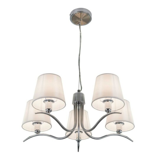 Фото CL439151 Эмма Хром+Белый Св-к Люстра