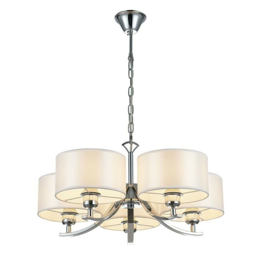 Фото CL466150 Эвита Хром+Белый Св-к Люстра