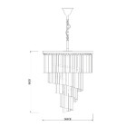 Фото 3 Люстра Helix chrome/amber