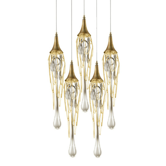 Фото Подвесной светильник Goddess Tears 5R gold