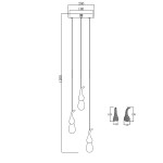 Фото 4 Подвесной светильник OMG07287-3 gold