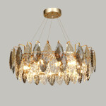 Фото 1 Люстра D8011P/R-800 gold/smoky