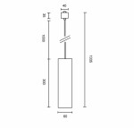 Фото 2 Трековый подвесной светильник Technical TR025-1-GU10-MG