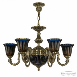 Фото Люстра бронзовая 71203P/6/175 GB P2 U Amber-Blue H-1K