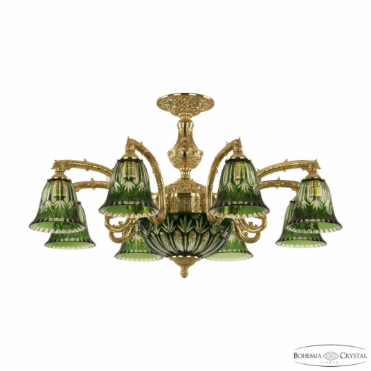 Фото Люстра бронзовая 71212P/8/210 G P2 D Clear-Green/H-1I