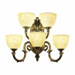 Фото Бра бронзовые с хрусталём 7203B16/3+2/210 NB P1 U Rose