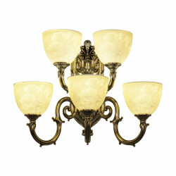 Фото Бра бронзовые с хрусталём 7203B16/3+2/210 NB P1 U Rose