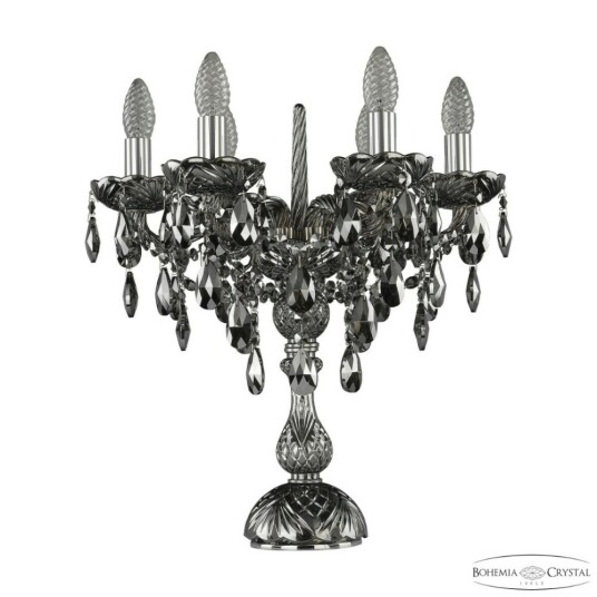 Фото Настольная лампа хрустальная 1415L/6/141-47 Ni M781