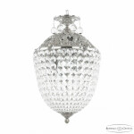 Фото 1 Подвесной светильник бронзовый с хрусталём 7077/30AZ Ni