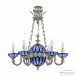 Фото 1 Подвесной светильник бронзовый 71003P/6/175 Ni P Clear-Blue/H-1H Y8 FA4S