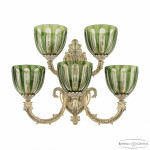 Фото 1 Бра бронзовые с хрусталём 7109B16/3+2/210 GW P1 U Clear-Green/H-1H