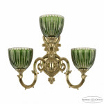 Фото 1 Бра бронзовые с хрусталём 7203B16/2+1/210 G P1 U Clear-Green/H-1K