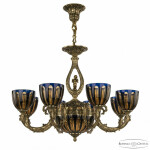 Фото Люстра бронзовая 71409P/8/210 GB P1 U Amber-Blue/H-1H FA4S