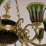 Фото 1 Подвесной светильник бронзовый 72009P/9/250 G P2 U Amber-Green/H-1K Y8 FA10B