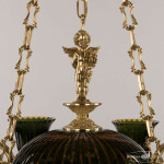 Фото 3 Подвесной светильник бронзовый 72009P/9/250 G P2 U Amber-Green/H-1K Y8 FA10B