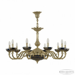 Фото Люстра бронзовая 72101P/10/300 G P Amber-Blue/H-1J