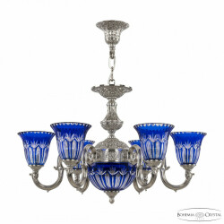 Фото Люстра бронзовая 72203P/6/175 Ni P2 U Clear-Blue/H-1I