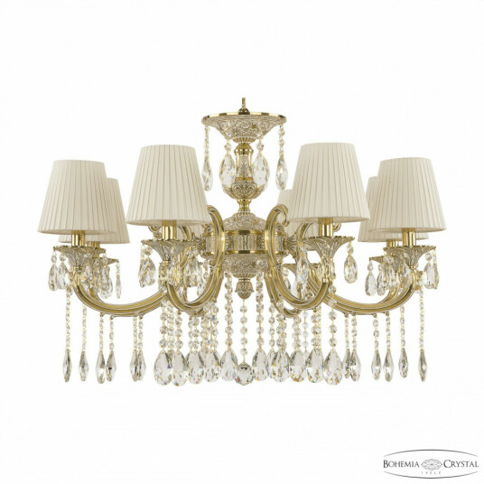 Фото Люстра бронзовая с хрусталём с абажурами 72209/8/250 A GW ST1