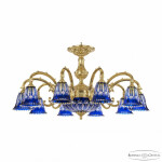 Фото Люстра бронзовая 72209P/10/250 G P2 D Clear-Blue/H-1I