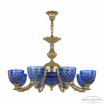 Фото Люстра бронзовая 72211P/8/210 G P1 U Clear-Blue/H-1J