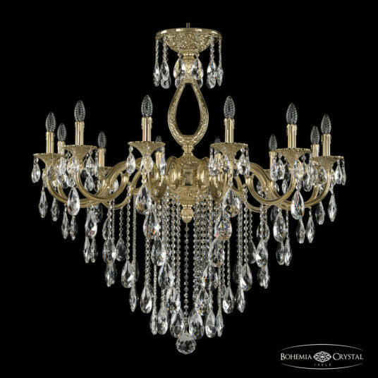 Фото Люстра бронзовая с хрусталём 72301/12/360 B G