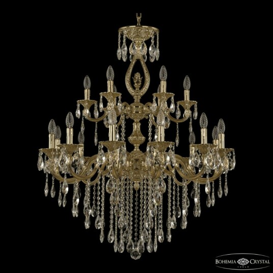 Фото Люстра бронзовая с хрусталём 72401/12+6/300/2d B G FA2B