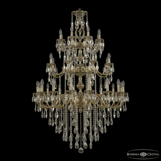 Фото Люстра бронзовая с хрусталём 72401/16+8+8/360/3D B GB FA4M