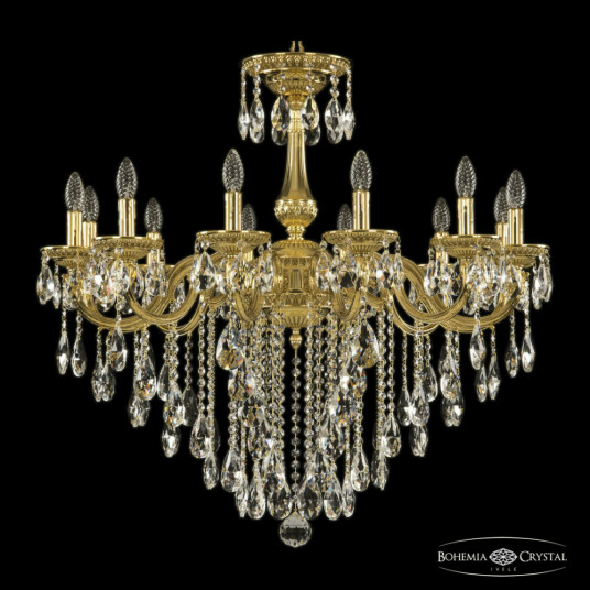 Фото Люстра бронзовая с хрусталём 75101/12/300 B G