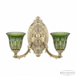 Фото 1 Бра бронзовые с хрусталём 7211B12/2/210 GW P2 U Clear-Green/H-1I