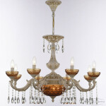 Фото 1 Люстра хрустальная AL78101P/8/250 A WMG P Amber/M-1F Bohemia Ivele Crystal