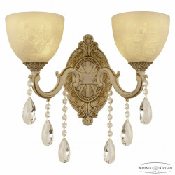 Фото Бра с костяным фарфором AL7801B10/2/175 B WMG P1 U Pair Bohemia Ivele Crystal