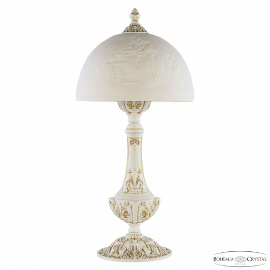 Фото Настольная лампа с косятным фарфором AL78100L/25 WMG Pair Bohemia Ivele Crystal