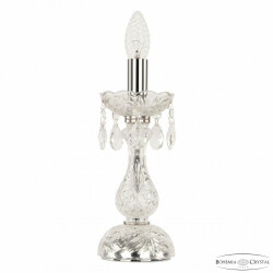 Фото Настольная лампа с хрустальными подвесками 101L/1-27 Ni Bohemia Ivele Crystal