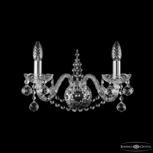Фото Бра хрустальные 1411B/2/160 Ni Balls Bohemia Ivele Crystal