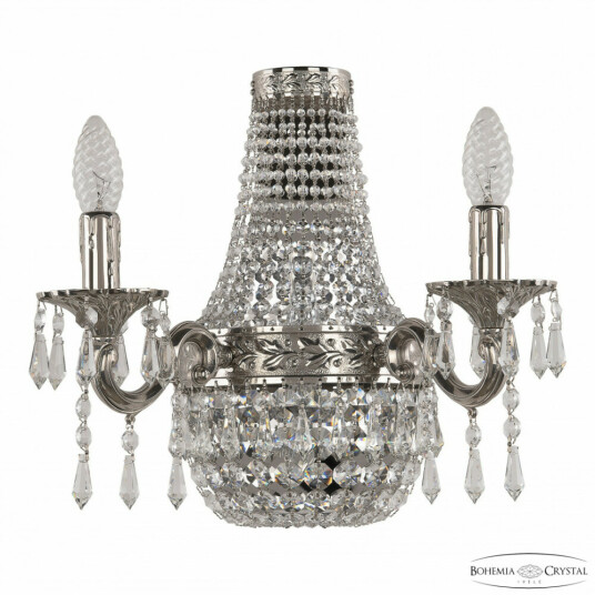 Фото Бра хрустальные 2201H201B/2/35IV Ni Bohemia Ivele Crystal