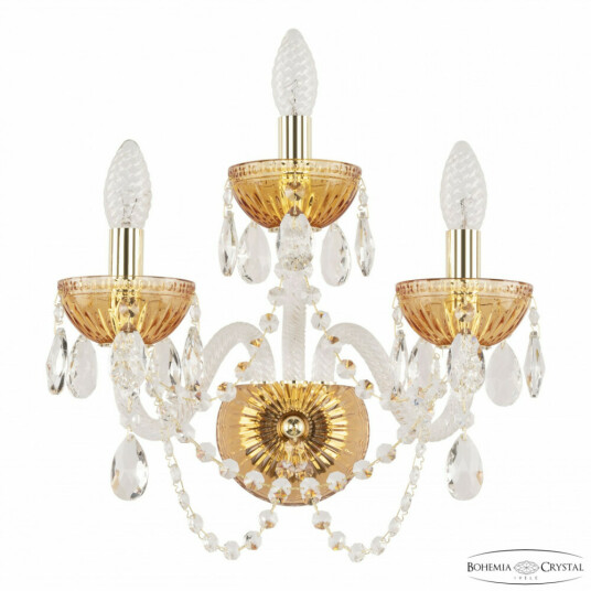 Фото Бра 5402B/2+1/165 G Amber/M-1G Bohemia Ivele Crystal